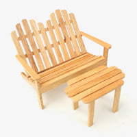 Miniature Adirondack Bench & Table