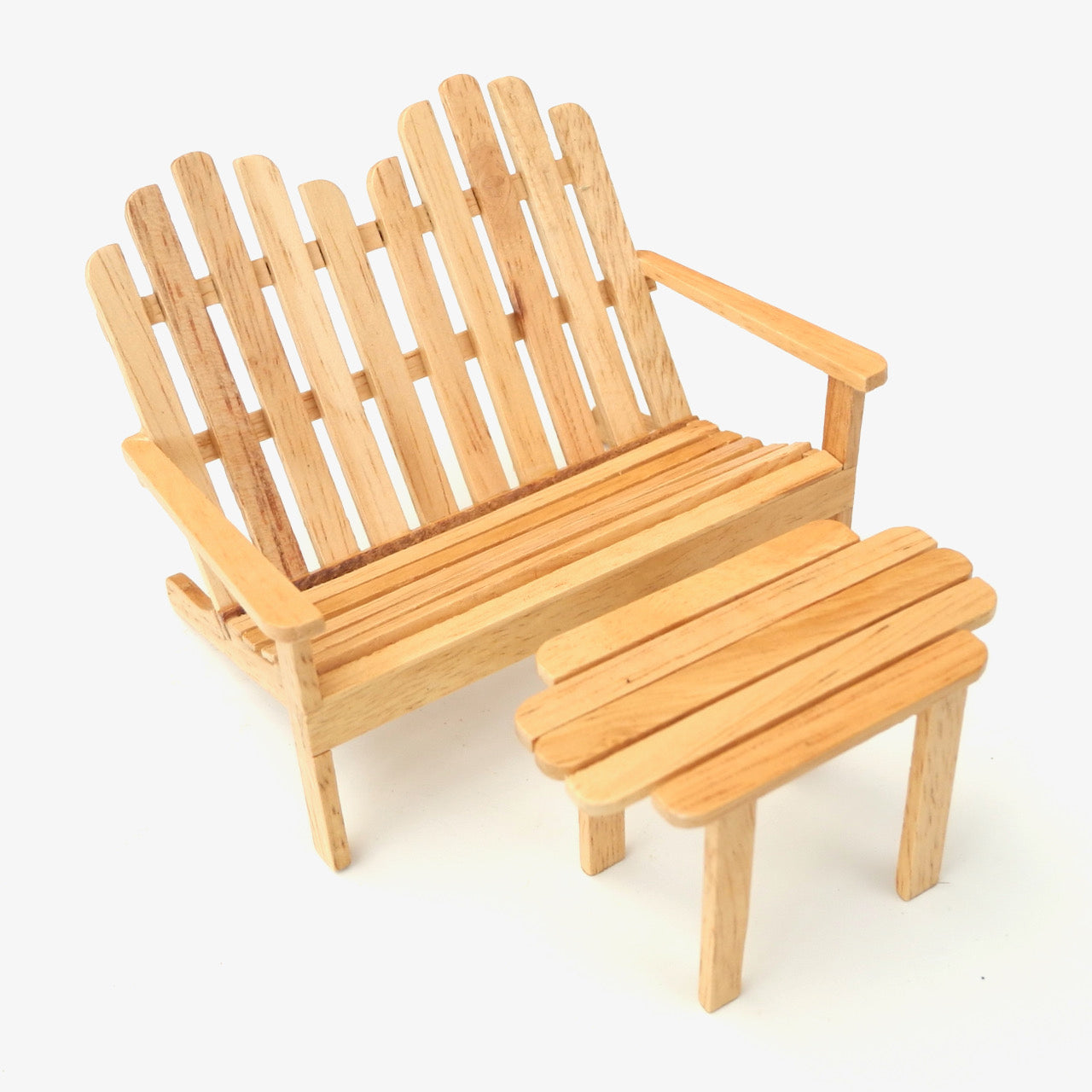Miniature Adirondack Bench & Table