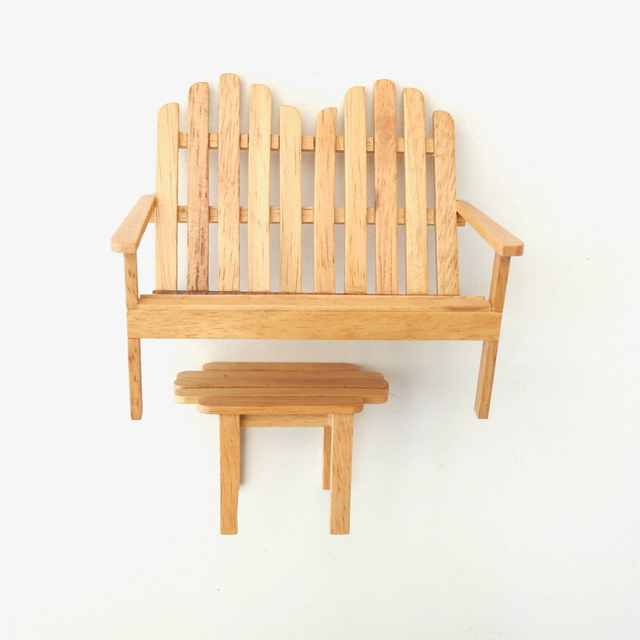 Miniature Adirondack Bench & Table