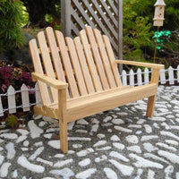 Adirondack Garden Bench, Oak Finish