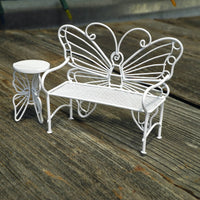 Miniature Butterfly Bench & Table