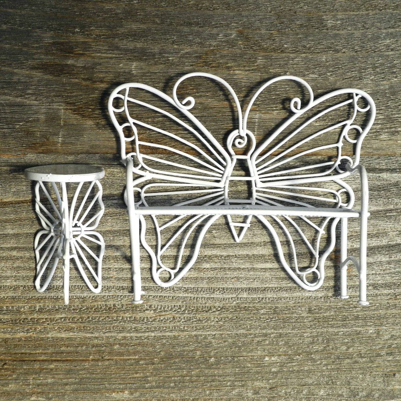 Miniature Butterfly Bench & Table