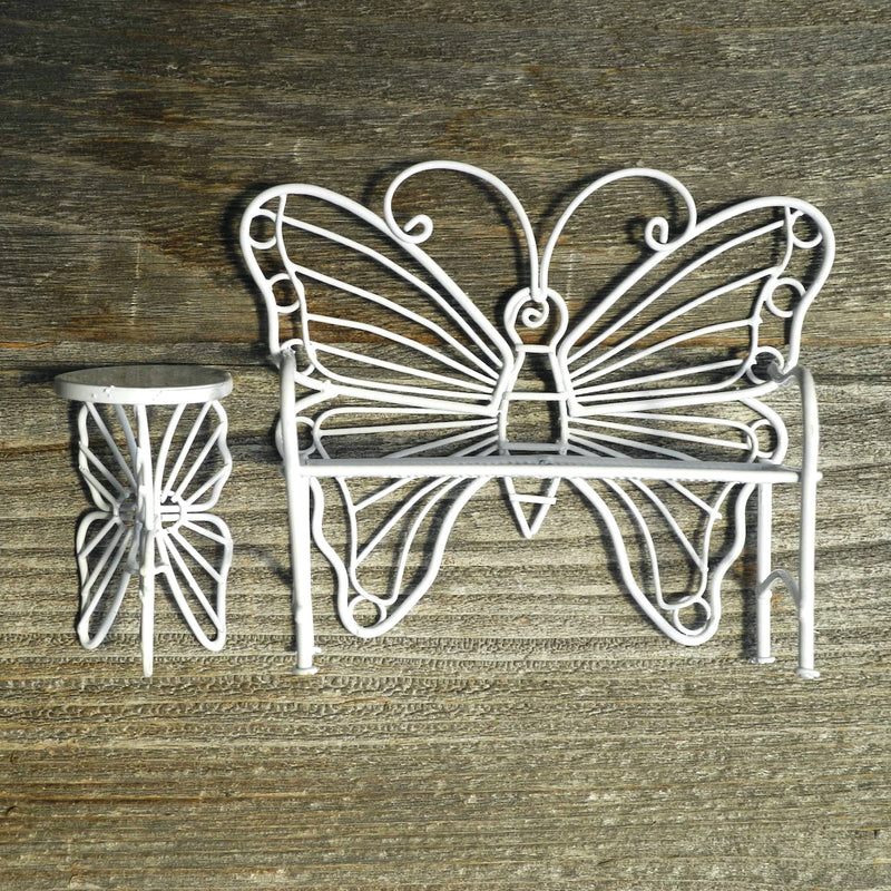 Miniature Butterfly Bench & Table