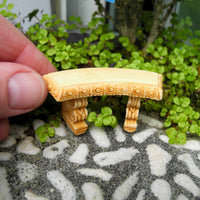 Small Curved Garden Bench, Staked