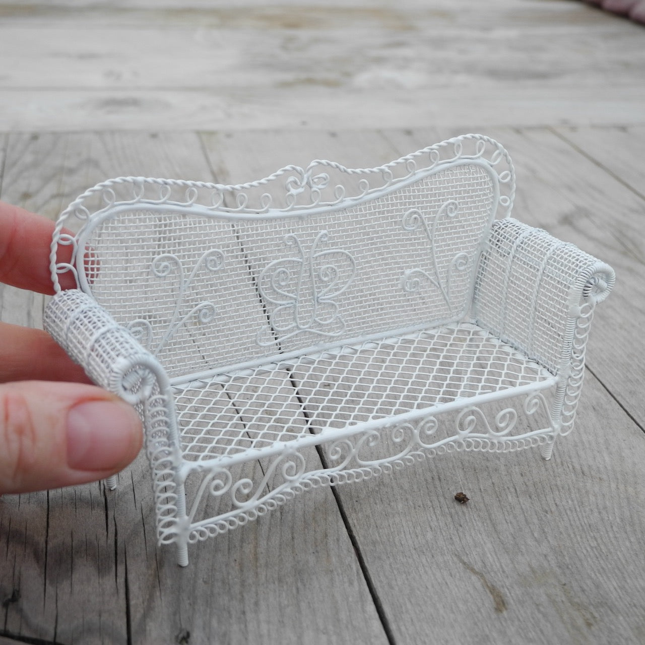 White Garden Sofa with Butterfly