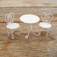 Mini Ice Cream Parlor Furniture, Set of Three, Medium Size