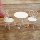 Mini Ice Cream Parlor Furniture, Set of Three, Medium Size