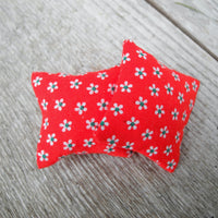 Mini Patio Cushions Set of 2 - Tiny Flowers on Red