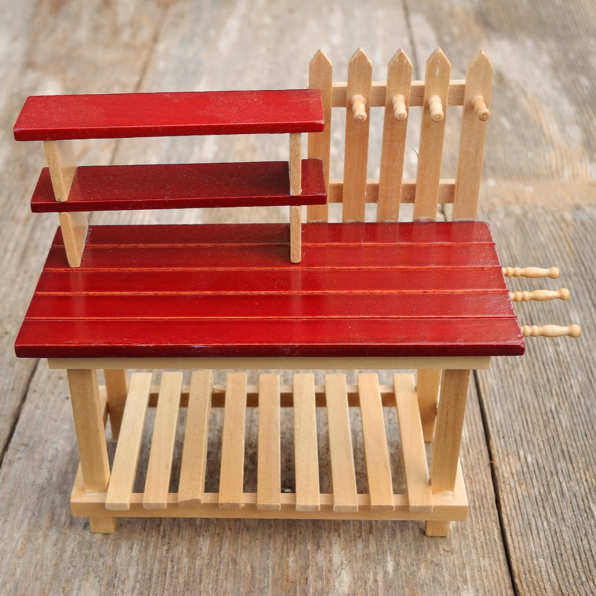 Red Potting Bench