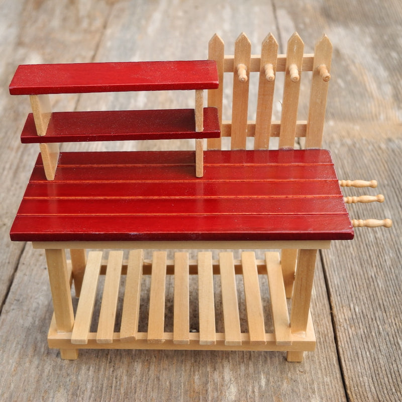 Red Potting Bench