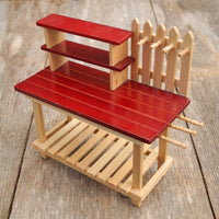 Red Potting Bench