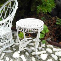 Tub Chair & Table, White, Set of 2