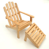 Adirondack Chair with Footrest- Wood