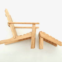 Adirondack Chair with Footrest- Wood