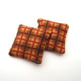 Mini Outdoor Cushions Set of 2 - Tattersall Pattern