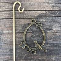 Hanging Garden Ornament with Bird, Shepherd's Hook
