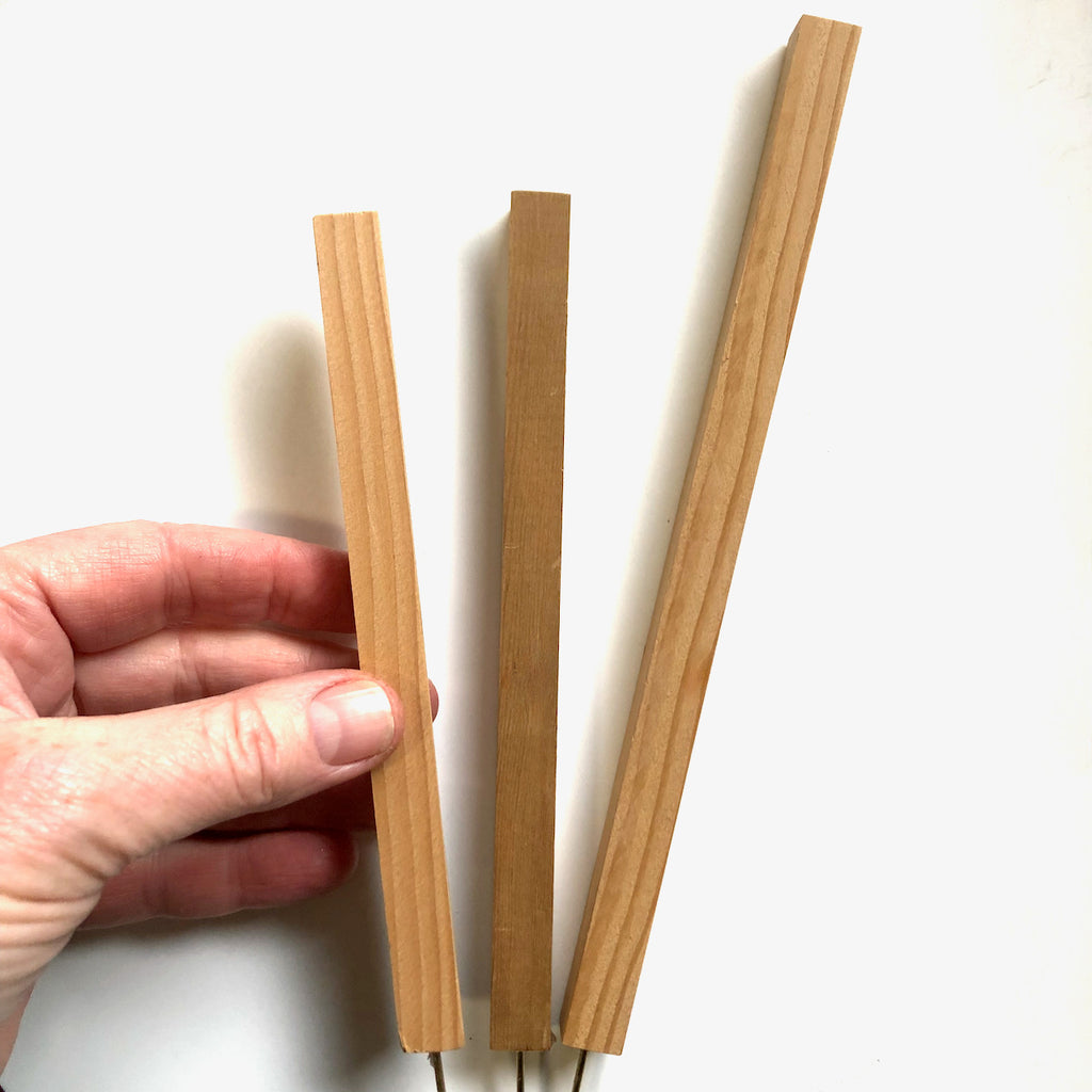 Miniature Garden Peace Pole Larger Art Pole Set of 3 Two Green