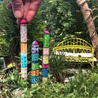 Miniature Garden Cedar Art Poles, Set of 3, Starter Kit