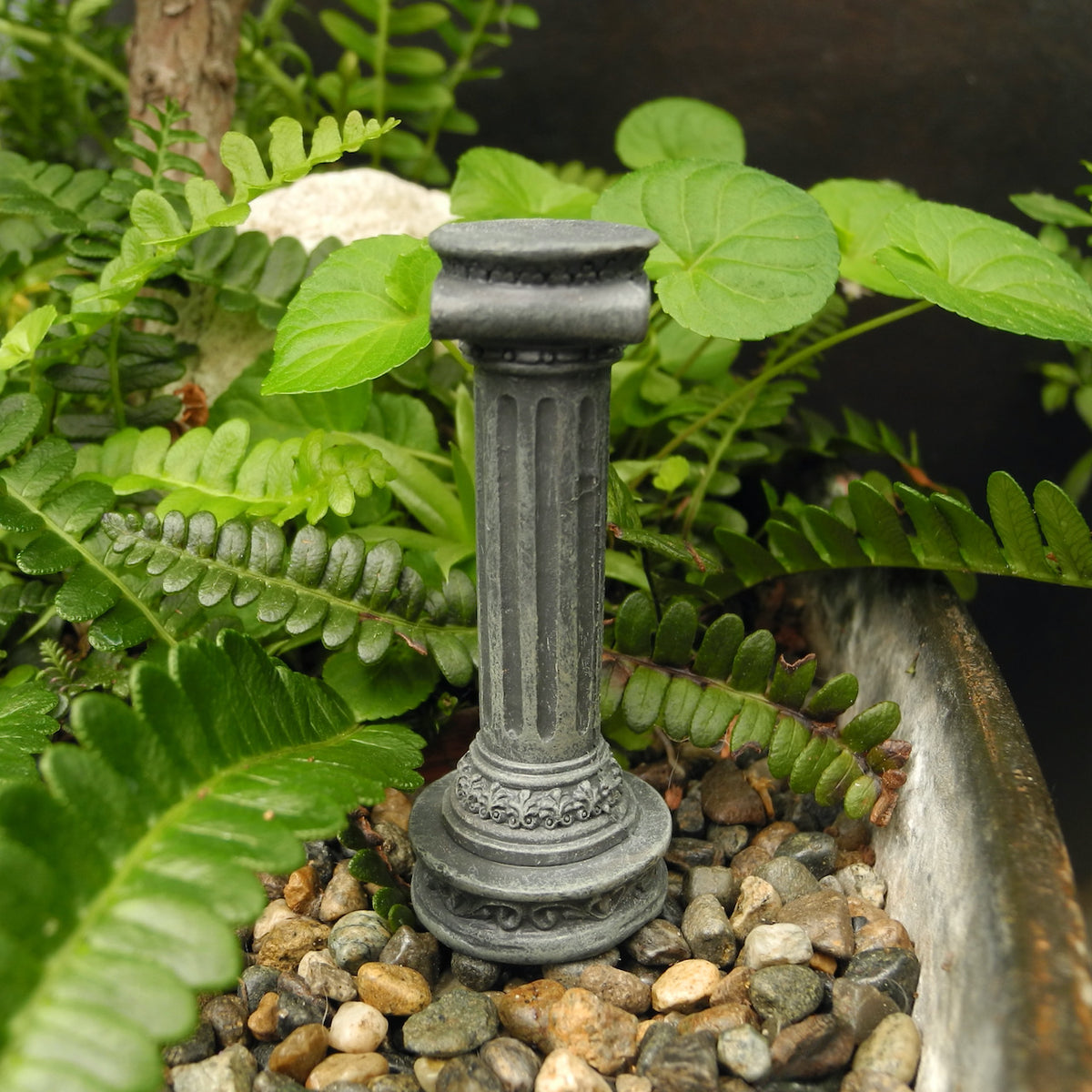 Miniature Roman Pedestal, Faux Stone