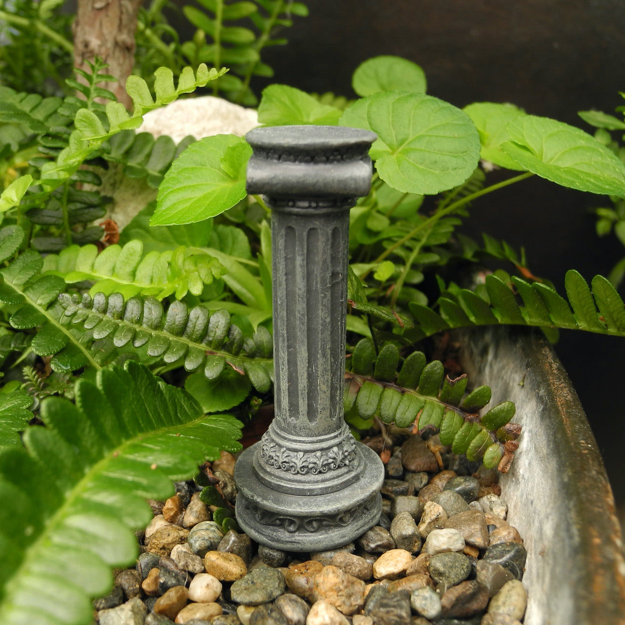 Miniature Roman Pedestal, Faux Stone