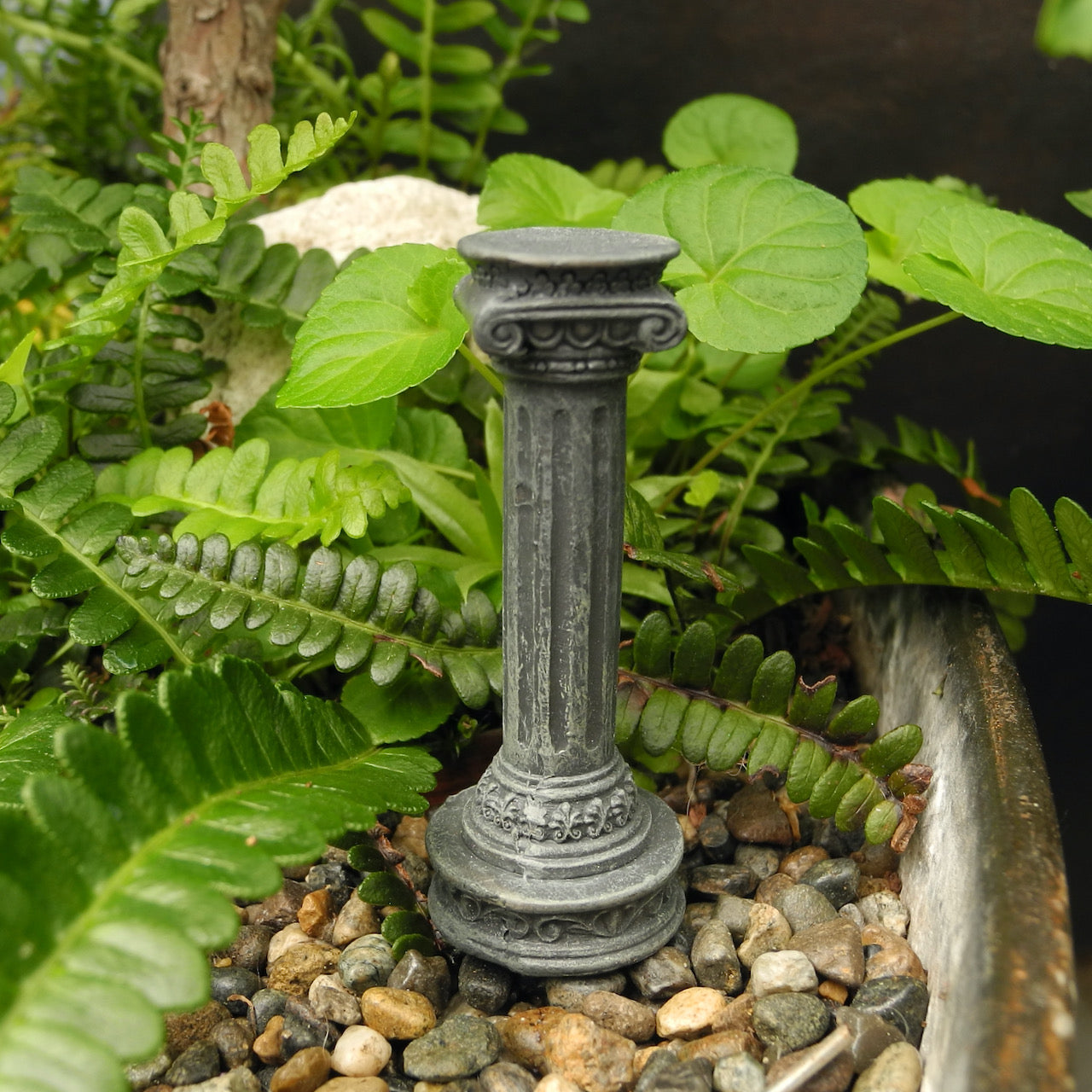 Miniature Roman Pedestal, Faux Stone