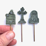 Mini Halloween Tombstones, 'My Beloved' - Set of 3