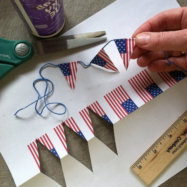 USA Flag Banner, Printable PDF Download