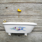 Miniature Bathtub Garden Kit with Duckie, Sedum Cuttings, Soil