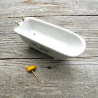 Miniature Bathtub Garden Kit with Duckie, Sedum Cuttings, Soil
