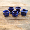 Blue Ceramic Pots, Set of 5