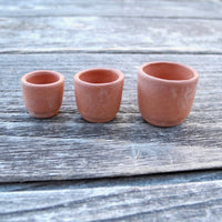 Terra Cotta Cylinder Pots, Set of 3