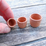 Terra Cotta Cylinder Pots, Set of 3