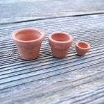 Terra Cotta Pots, Set of 3