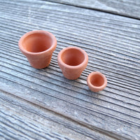 Terra Cotta Pots, Set of 3