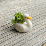 Tiny Swan Glass Planter