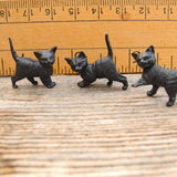 Miniature Black Kitties, Set of 3